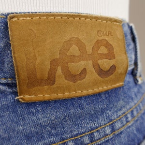 90s Lee Jeans 27 waist Men's Blue Denim Pants Vintage 1990s 29.5 inseam length image 6