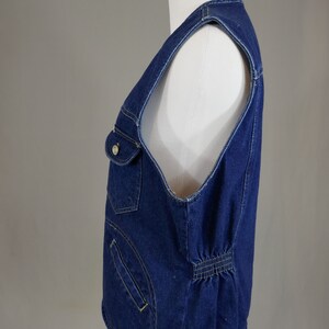 80s 90s Gitano Denim Vest Zip Front Cotton Jean Vintage 1980s 1990s M image 5