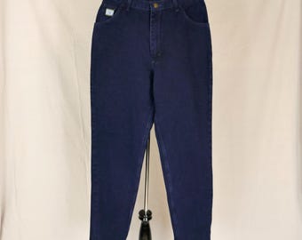Vintage Wrangler NWT Jeans - 31" waist - Deadstock - Tapered Leg, High Rise, Relaxed Fit - Dark Blue Denim - Wrangler for Women - 33" inseam