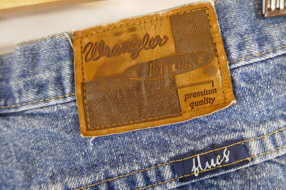 90s Wrangler Blues Shorts - 29" waist - Blue Cott… - image 7