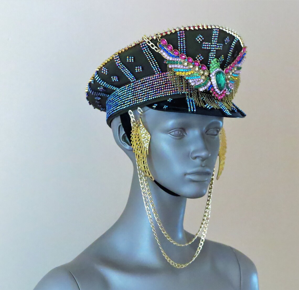 For Burning Man Hat Marching Band Hat Captain's Hat Etsy