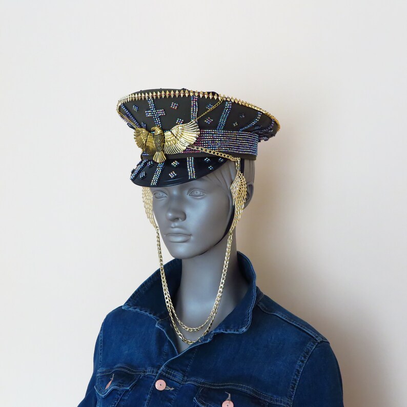 For burning man hat festival hat marching band captain Etsy