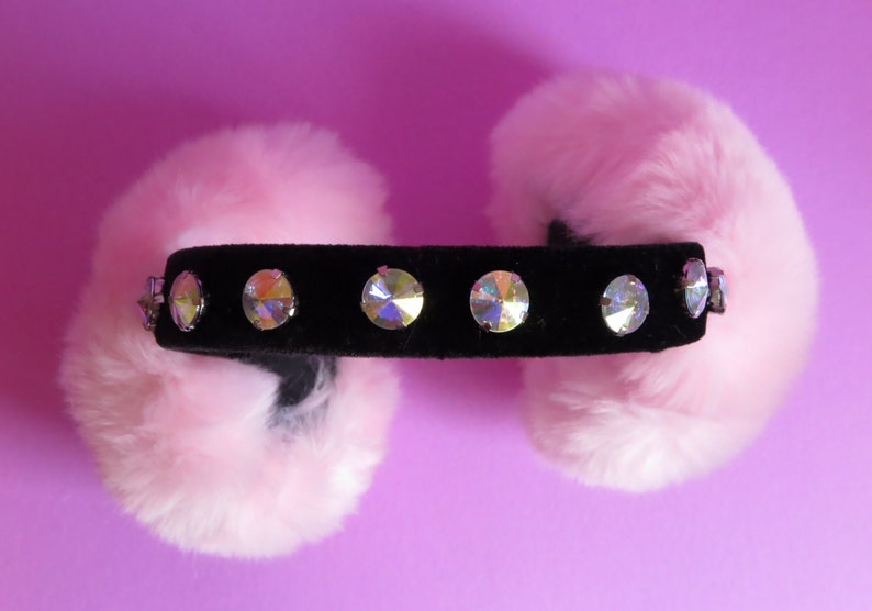 Soft Pink earmuffs insp by Scream Queens jeweled faux fur Etsy