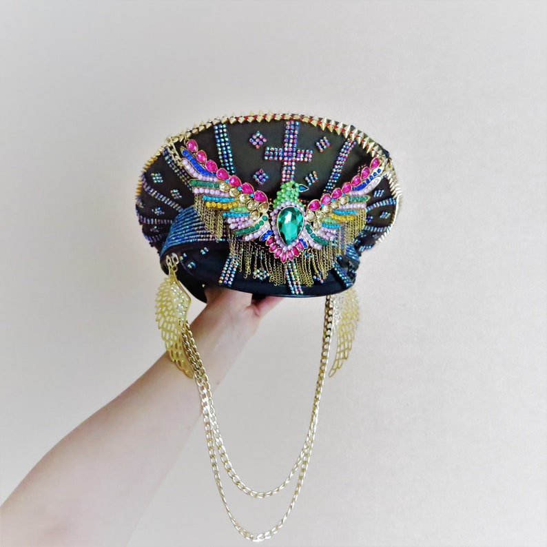 For Burning Man Hat Marching Band Hat Captain's Hat Etsy