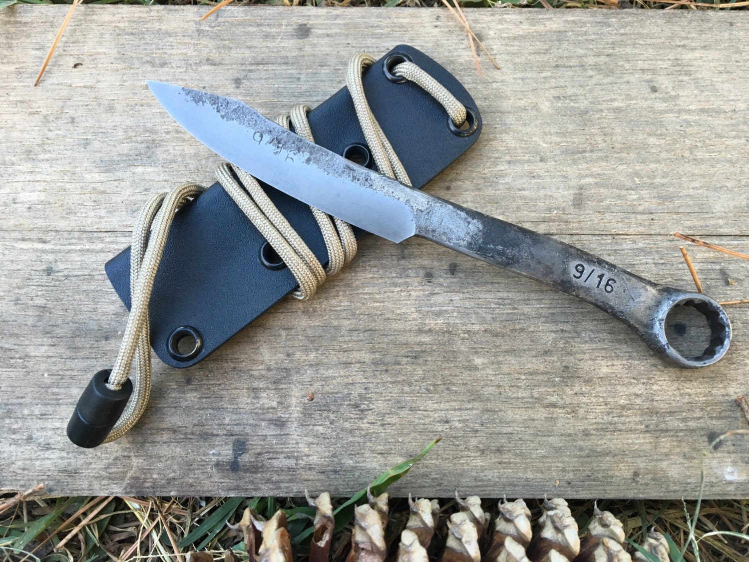 Small Rustic Wrench Knife / Neck Knife MadeToOrder Etsy