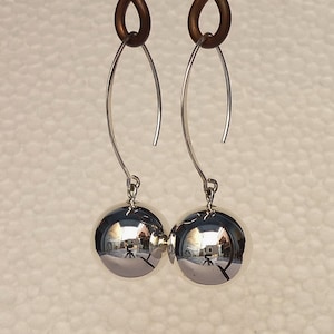 Ball Earrings 925 Sterling Silver  Diameter 16 mm handmade jewelry