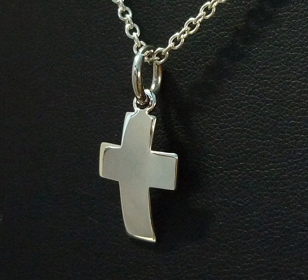 Amberta Pendentif Croix Unisexe Argent Sterling 925 - Collier Religion Croix Classique