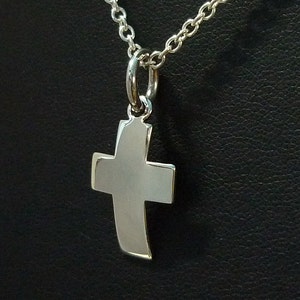 Curve Cross Necklaces Sterling Silver 925  Pendant Chain 18 to 20 inches Fashion, halloween jewelry