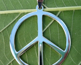 Peace Sing Silver Pendant  925 Sterling Width  31 mm.