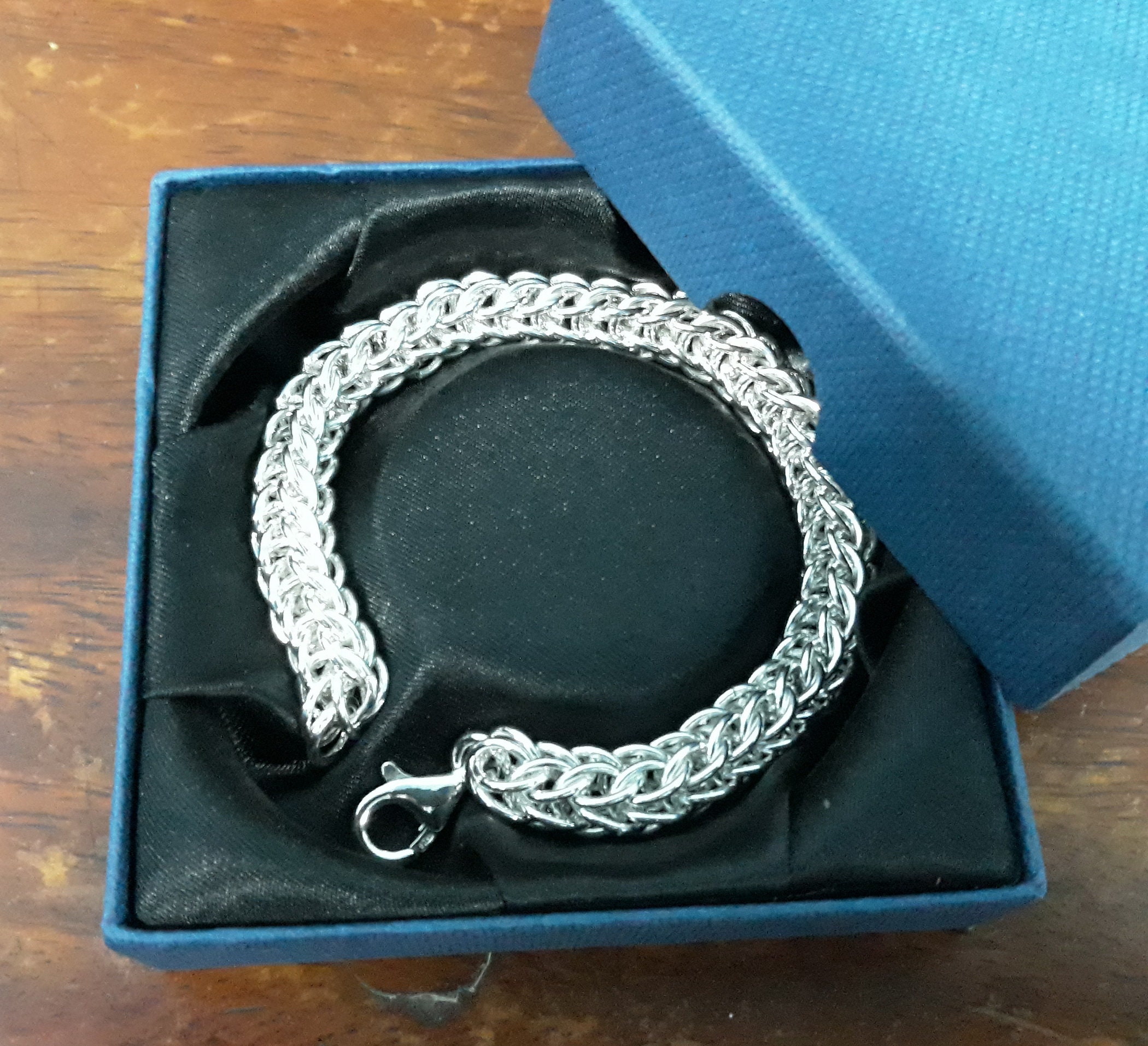 vintage silver 925 bracelet 喜平ブレスレット シルバー925 喜平 チェーンブレスレット 幅8mm silver 銀 18cm