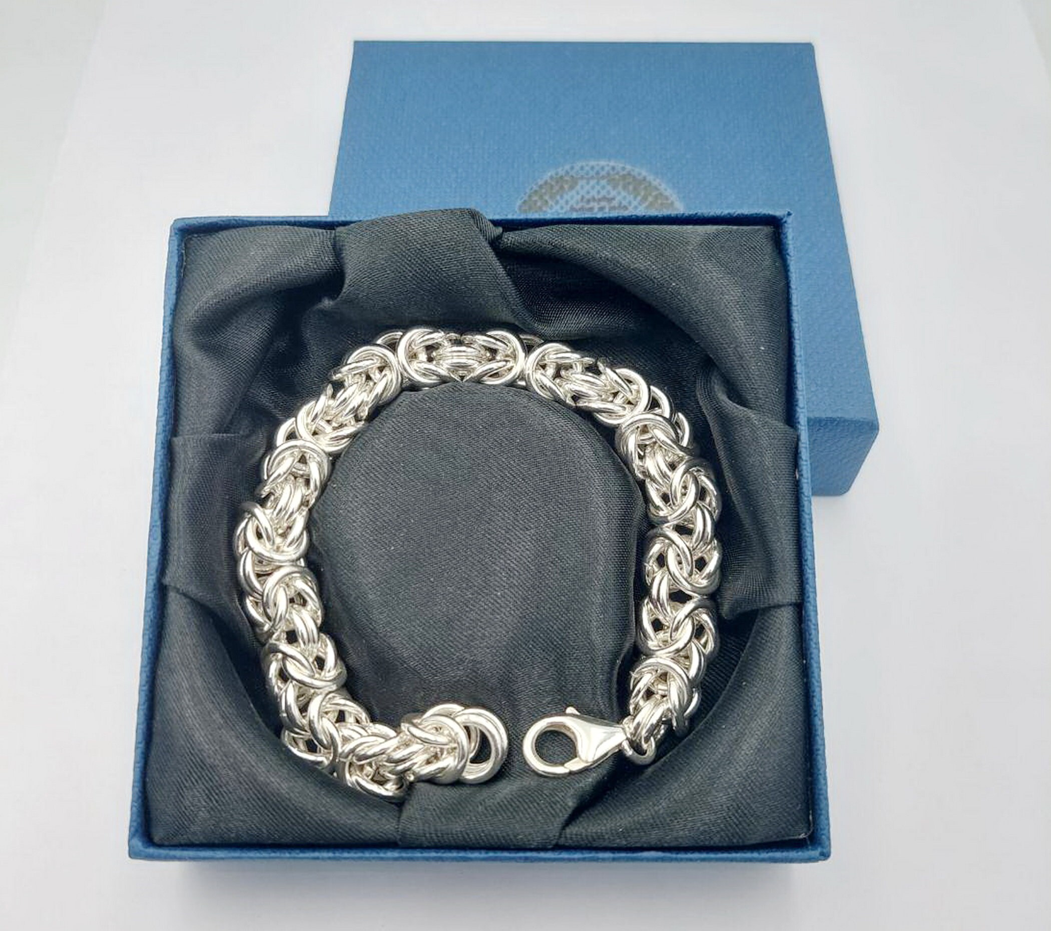 ビザンチン スターリングシルバー 925 幅 9.0 mm、チェーンメイル