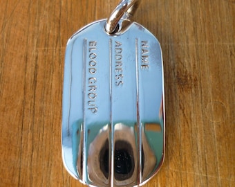 Jewel Tie 925 Sterling Silver University of Nebraska Small Dog Tag 18mm x 37mm Jewel Tie 925 Sterling Silver University of Nebraska Small Dog Tag 18mm x 37mm