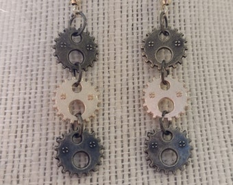 Boucles d'oreilles steampunk