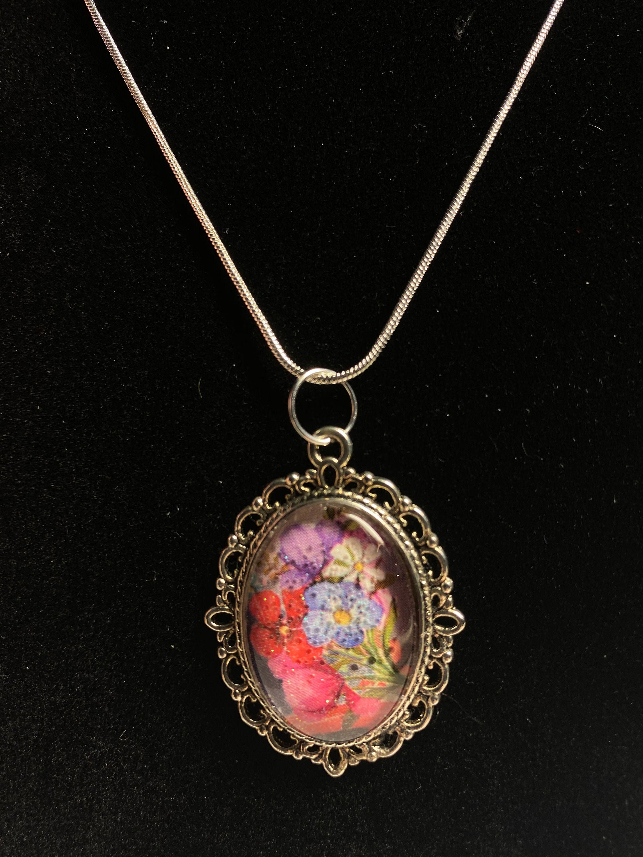 Collier Pendentif Bouquet De Fleurs. - Etsy UK