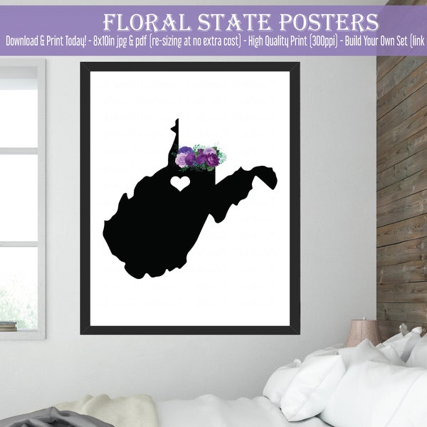 Wv Floral Sign Etsy Wv Floral Sign Etsy