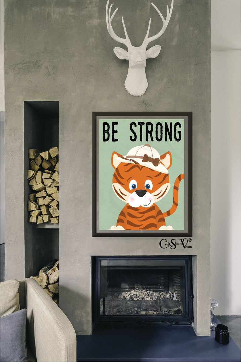 Tiger Nursery Decor Printable Nursery Art Safari Inspo Etsy