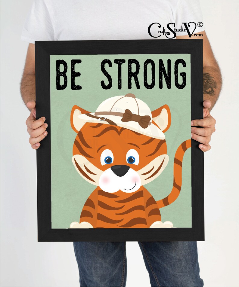 Tiger Nursery Decor Printable Nursery Art Safari Inspo Etsy