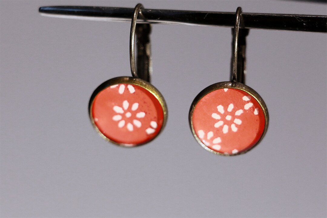 Japanese paper Earrings / Boucles d'oreille en papier Etsy France
