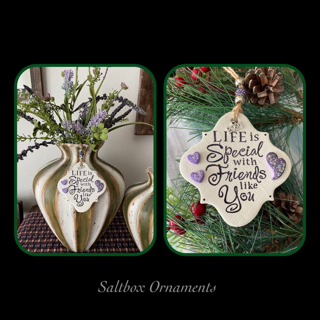 Personalized Ornament for Friend Ornaments Gift Tags Valentine's Day ...