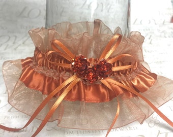 Burnt orange vase skirt for wedding.