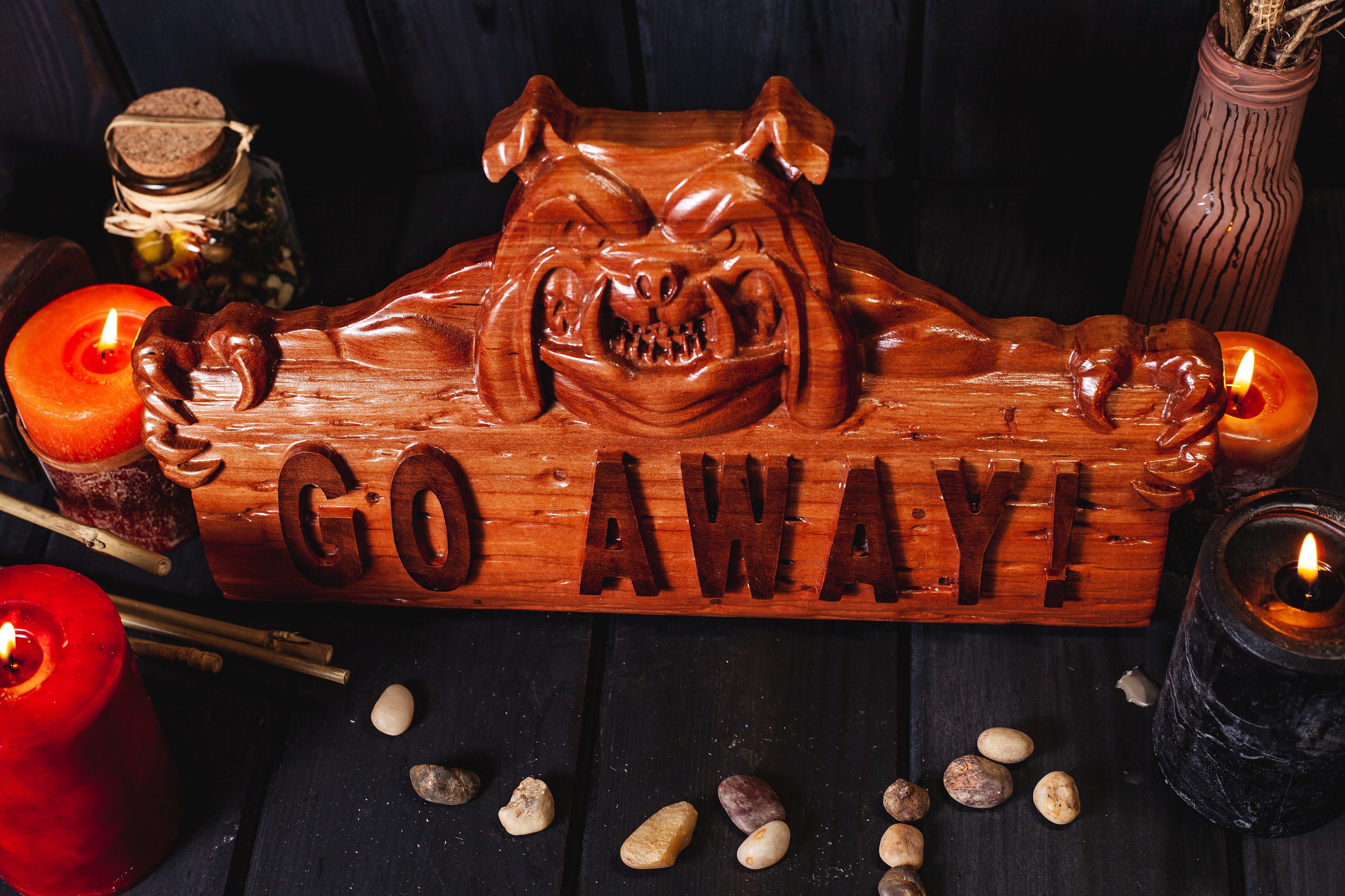 Dog Wall Decor Plaque Sign Warning Bulldog Puppy Lover Yard | Etsy