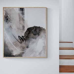 In the Middle Art Print | Neutral Palette | Canvas or Archival Paper | Contemporary Wall Decor | Beige, White, Brown Tones | Abstract Home