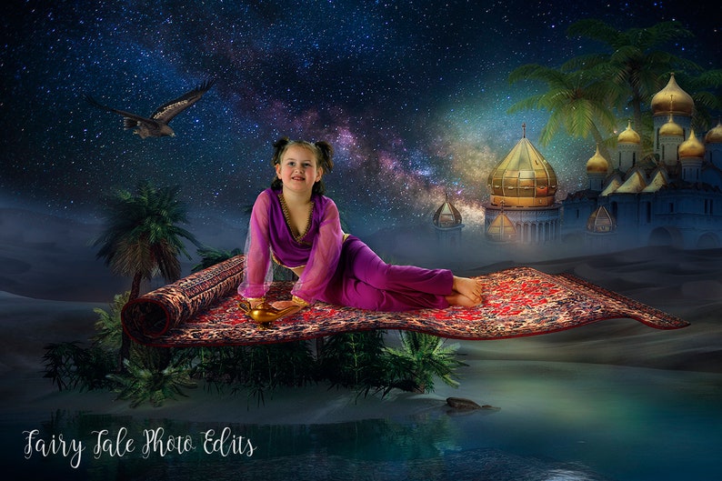 Magic Carpet Princess Jasmine Digital Backdrop Flying Etsy UK