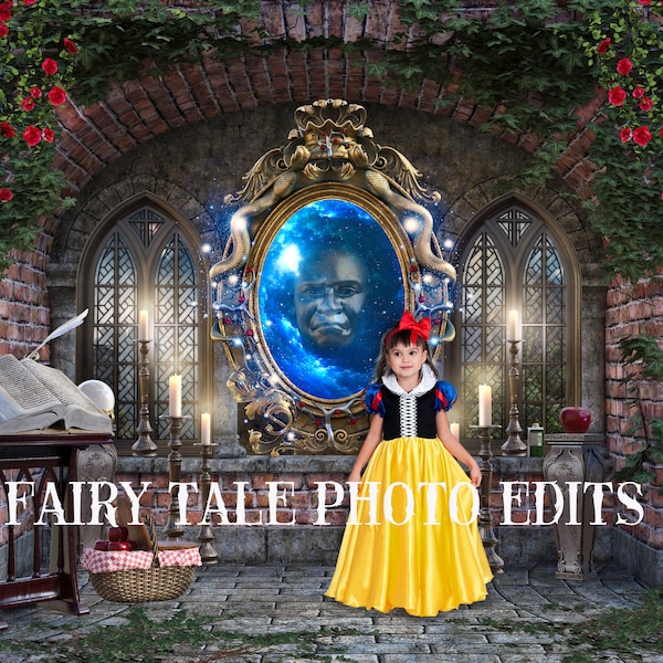 Snow White Backdrop, Mirror Mirror Backdrop, Fairy Tale Backdrop, Snow White, Mirror Mirror On The Wall, Digital Backdrop