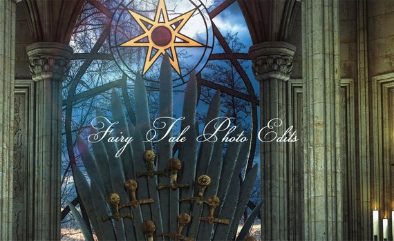 Throne Room Digital Backdrop Game Of Thrones Backdrop Winter Castle Sword Throne Photography Backdrop