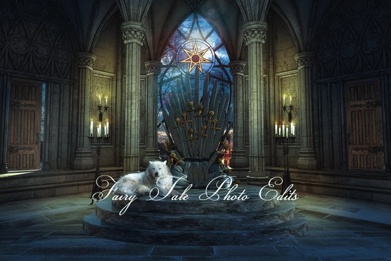 Throne Room Digital Backdrop Game Of Thrones Backdrop Winter Castle Sword Throne Photography Backdrop