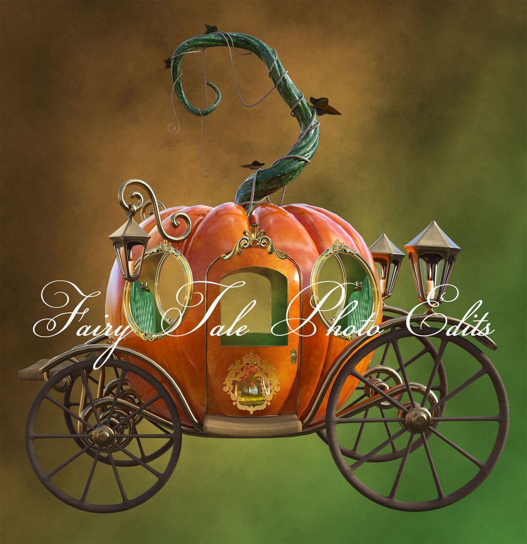 Cinderella Pumpkin Carriage Overlays, Princess Carriage Overlays