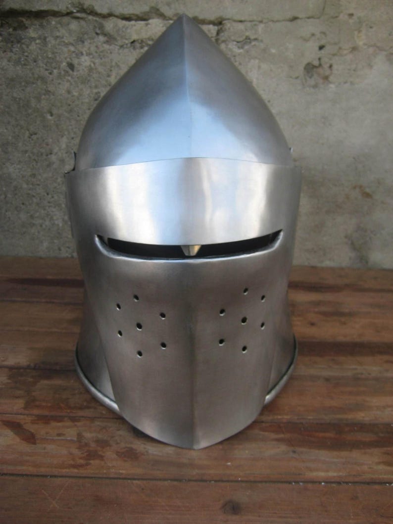 Medieval Italian Barbute with Visor Etsy