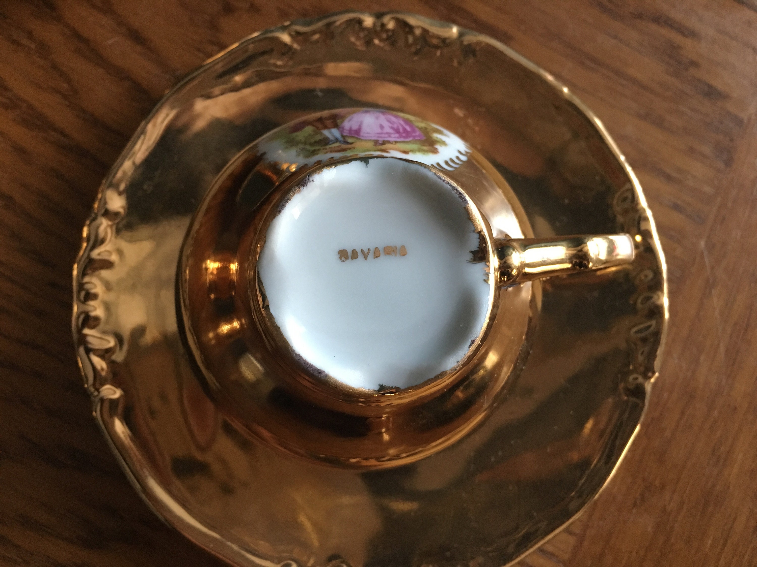 Service à Thé/café Miniature En Porcelaine Pour Poupées - Décor Fragonard - Neuf