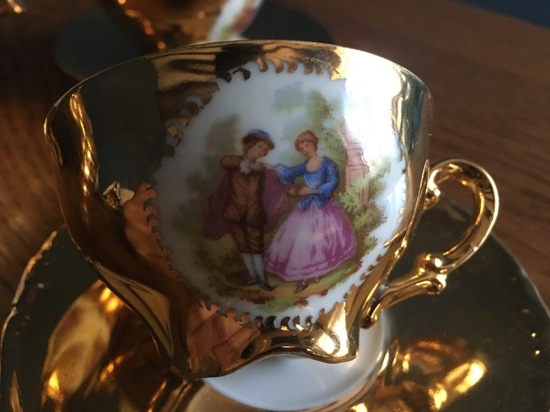 Service à dessert vintage Gloria Bavaria en porcelaine