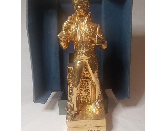 Elvis Presley Gold Mccormick Whiskey Decanter Music Box My Way 1977
