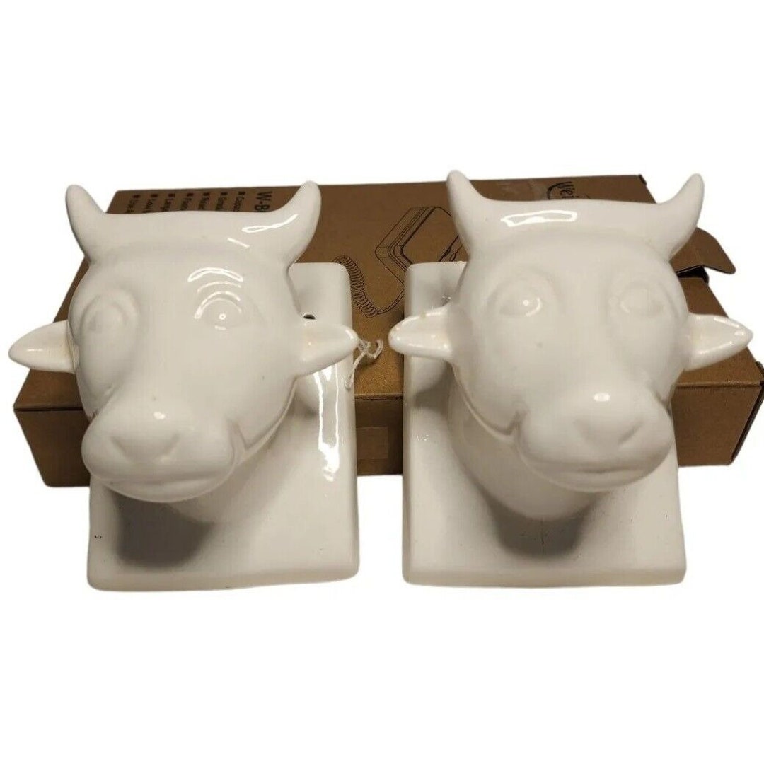 Cow Bull Head Towel Holder Hook Wall Mount Himark Vintage 1982 Etsy