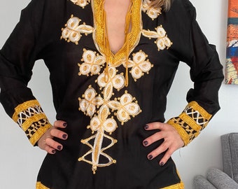 Boho Tunic from Morocco, Size Small