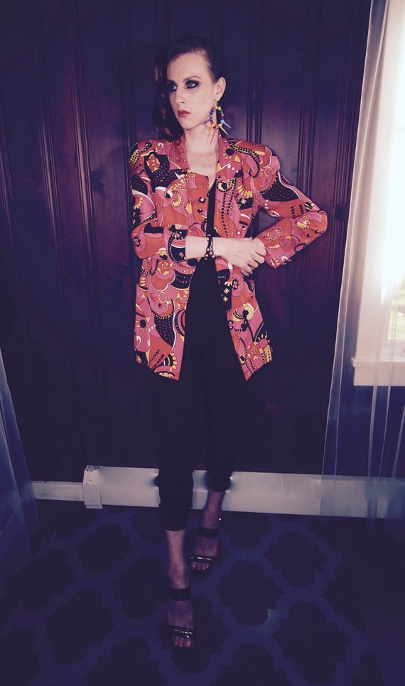 Psychdelic 70s Blazer // Oversized 70s Blazer - image 4