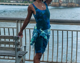 Over Dyed Blue Onesie, Size Small