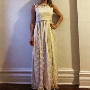 1960s Elegant Evening/Wedding Dress, Size XS
