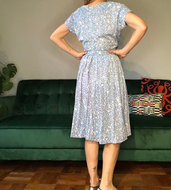 R & K Originals 1950s Watercolor Dot Dress, Size … - image 3