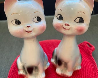 MCM Cat Salt & Pepper Shakers from Japan, Gift for Cat Lover, Housewarming Present