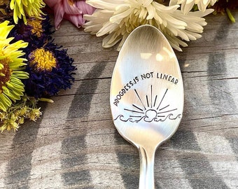 motivational gift, vintage spoon, stocking stuffer, coffee stirrer, hot chocolate spoon, sister gift, coffee lover, festive gifts