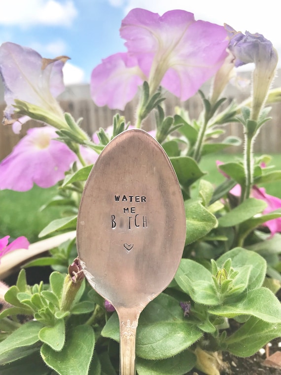 Plant Marker Water Me Btch Garden Decor Garden Gifts Etsy
