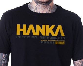 Hanka Precision Instruments - Gits Manga | 90's Sci-Fi Anime | Cyberpunk Robotics | Classic Anime Unisex Adult T-shirt