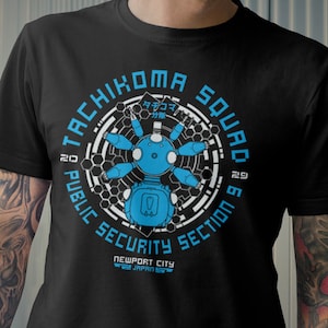 Tachi-Blue Squad Eng Version - Robot Tank, Cyberpunk Anime, Gits | Sci-fi Anime, Unisex Adult T-Shirt