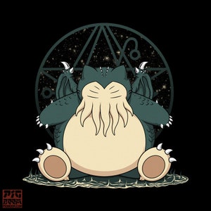 Snorthulhu - Lovecraft Cthulhu Sigil | Kawaii Sleepy Monster | Tentacles | Lovecraftian | Cute Cosmic Horror Unisex T-Shirt