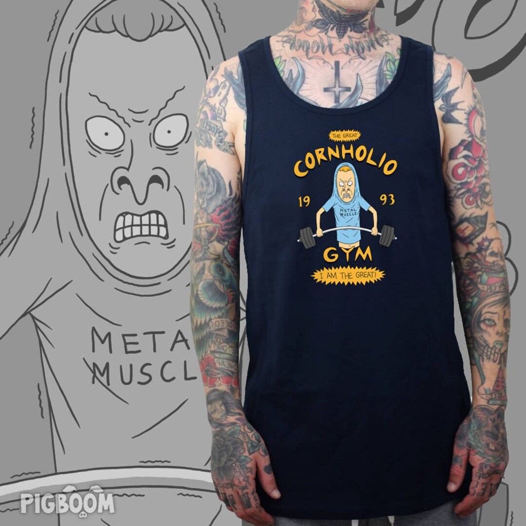 Cornholio's Gym Great Cornholio Gym Funny Workout Fitness Shirt 90's