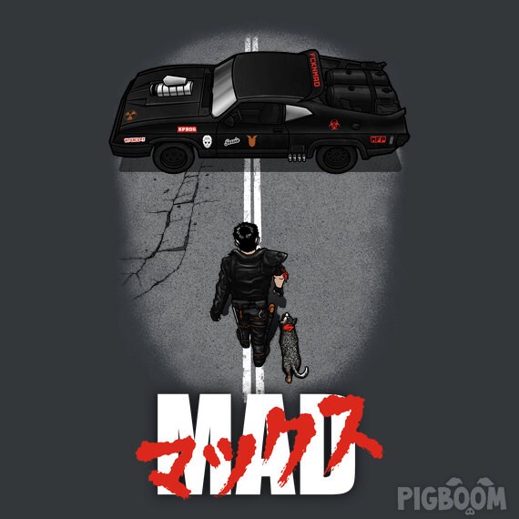 Mad Warrior Mad Max Anime Mashup Classic Post Apocalyptic Etsy