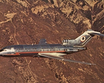 Lot of 100 American Airlines 727 Astrojet in Flight Unused Vintage Postcards
